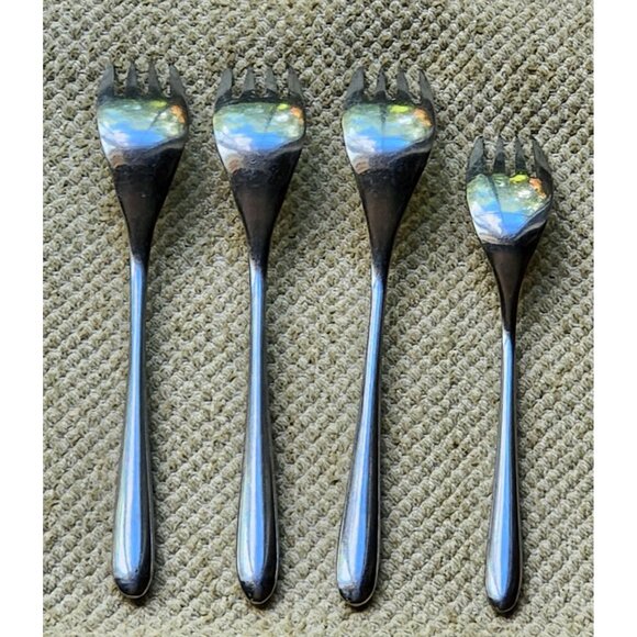 Washington Forge WF TEARDROP 1 Salad and 3 Dinner Forks Flatware Stainless Korea - Picture 4 of 6